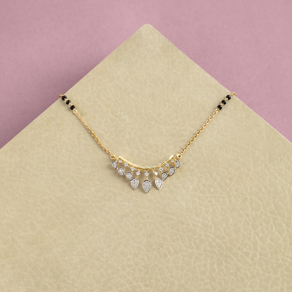 Shop Gold Diamond Mangalsutra for Women Online Mia by Tanishq
