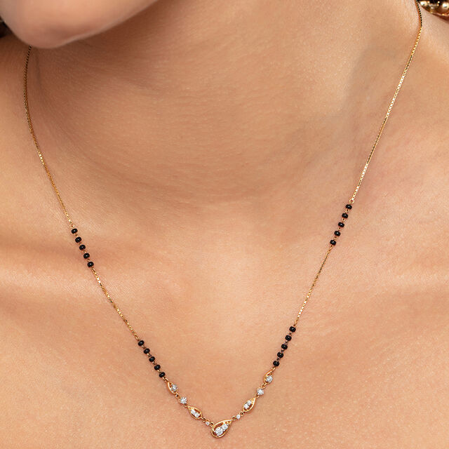 Timeless Elegance Gold & Diamond Mangalsutra,,hi-res image number null