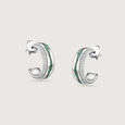 Mosaic Magic Silver Hoop Earrings,,hi-res view 3