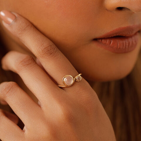 Dreamy Orbit Moon Stone Ring