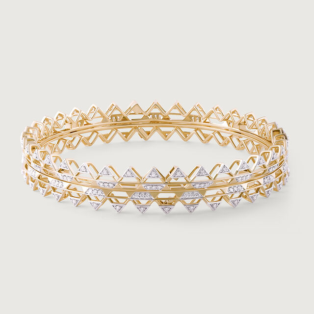 Magnetic Lippan Gold & Diamond Bangle,,hi-res image number null