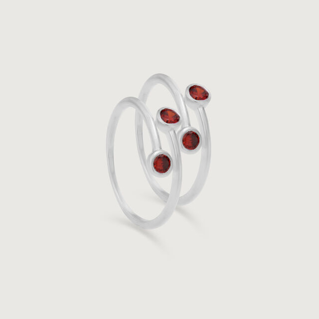 Warm Glow Silver Toe Rings,,hi-res image number null