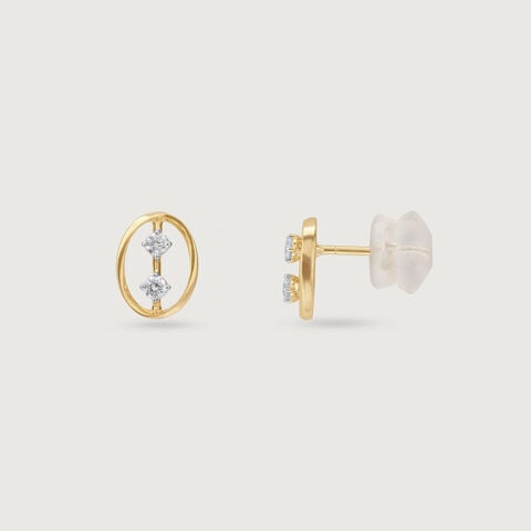 Oval Pop Diamond Earrings