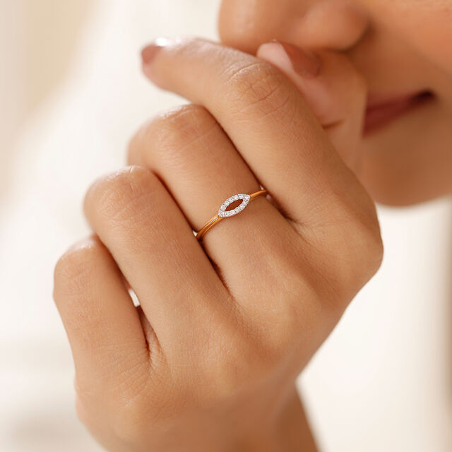 Sunlit Elegance 18KT Diamond Finger Ring,,hi-res image number null