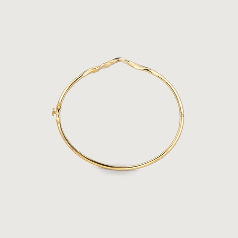 Fluid Sculpted Gold Bangle