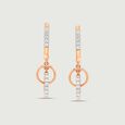 Looped Spark Diamond Drop Earrings,,hi-res view 3