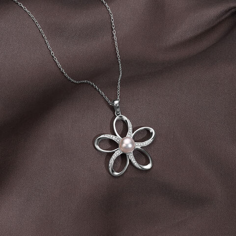 Double Loop Silver Necklace