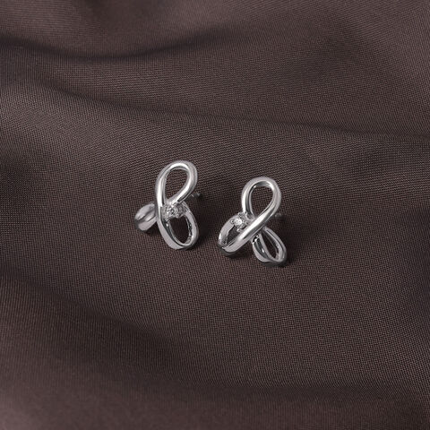 Minimal Spark Silver Stud Earrings
