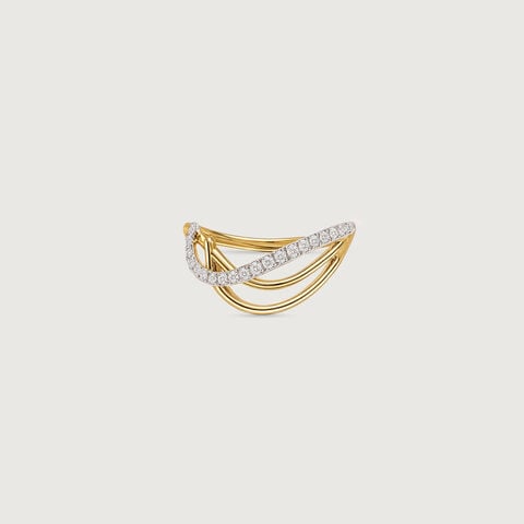 Fluid Poise Diamond Ring