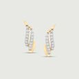 Gleaming Twist Diamond Hoop Earrings,,hi-res view 3