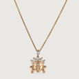 Maa Durga Gold and Diamond Pendant,,hi-res view 3