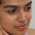 Ethereal Radiance Gold and Diamond Nose Pin,,hi-res view 2