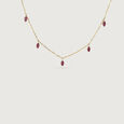 Flowing Graceful Pink Garnet Gold Necklace,,hi-res view 3