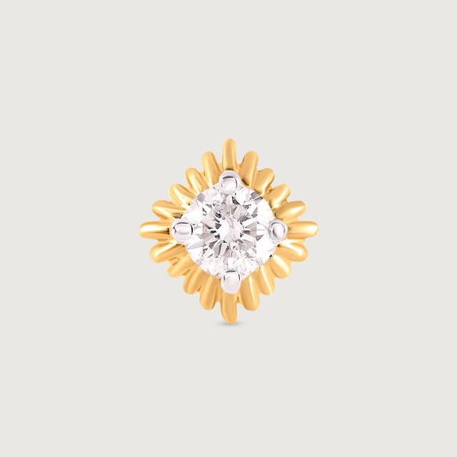 Crowning Glory Gold and Diamond Nose Pin,,hi-res image number null
