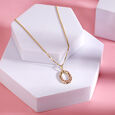 Glamorous Loop 14KT Dark Pink Sapphire Pendant,,hi-res view 1