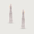 Modern Twist Gold & Diamond Hoop Earrings,,hi-res view 3