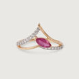 Alluring Siren 14KT Ruby & Diamond Ring,,hi-res view 3
