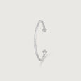 Grit Glazed Silver Bangle,,hi-res view 4