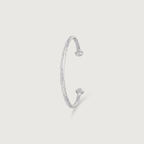 Grit Glazed Silver Bangle