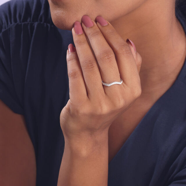 Twinkling Wave Silver Ring,,hi-res image number null
