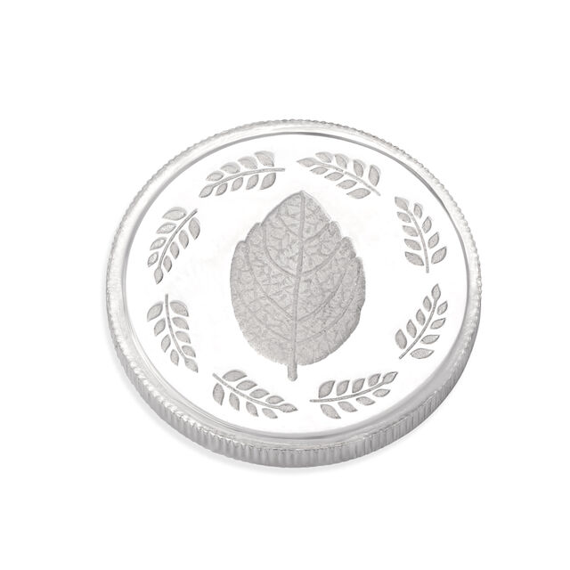 10 GM 999 Sacred Tulsi Leaf silver Coin,,hi-res view 2