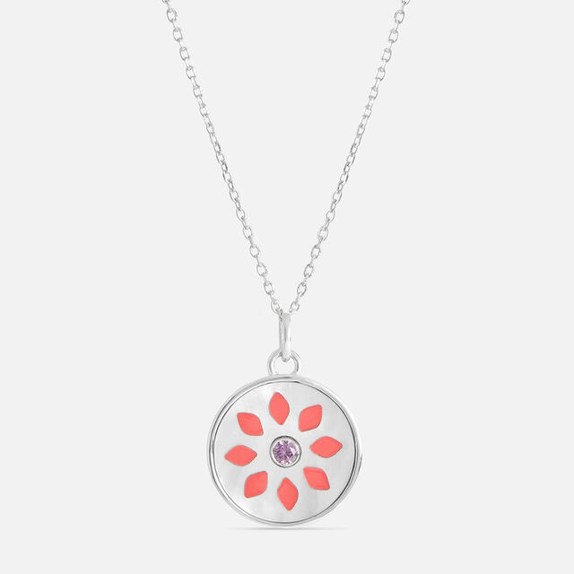 Petal Pop Mother Of Pearl Silver Necklace,,hi-res image number null