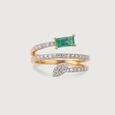 Verdant Vision 14KT Emerald & Diamond Ring,,hi-res view 3