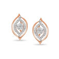 14 KT Rose Gold Petite Diamond Stud Earrings,,hi-res view 1
