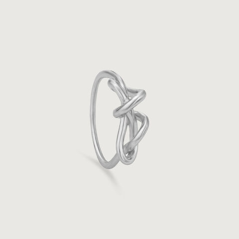 Entwined Knot Silver Ring alternate view 2