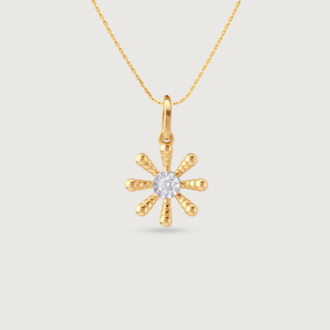 Springtime Daisy Diamond Pendant