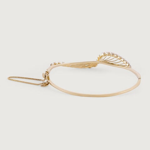 Elegant Precision Gold & Diamond Bangle
