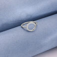 Subtle Halo Silver Ring,,hi-res view 1