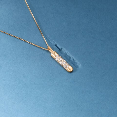 Intricate Crisscross Diamond Pendant