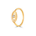14KT Yellow Gold Concentric Evil Eye Finger Ring,,hi-res view 4