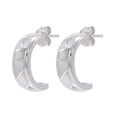 Half Round 92.5 Silver Earrings For Special Occasions,,hi-res view 2
