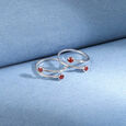 Warm Glow Silver Toe Rings,,hi-res view 1