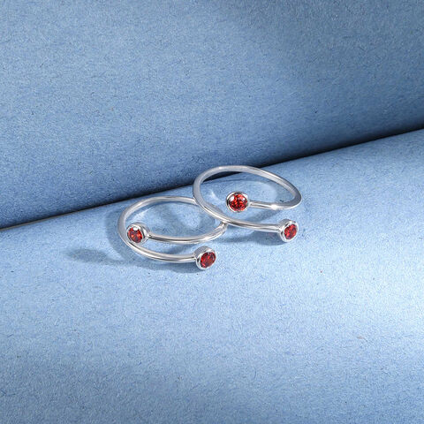 Warm Glow Silver Toe Rings