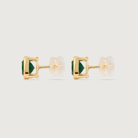 Lustrous Verdant Onyx Earrings
