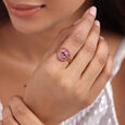 Red Elixir 14KT Ruby & Diamond  Finger Ring,,hi-res view 2