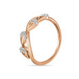 18KT Pretty Diamond Rose Gold Ring,,hi-res view 1