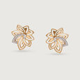 Flourishing Elegance Diamond 14KT Yellow Gold Stud Earrings,,hi-res view 3
