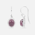 Purple Pop Silver Hoop Earrings,,hi-res view 4