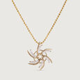 Whirlwind Sparkle Gold & Diamond Pendant,,hi-res view 3