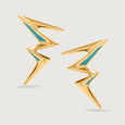 Thunderstruck Chic 18KT Gold Stud Earrings,,hi-res view 3
