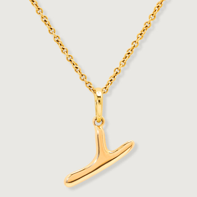 Letter Perfect 'Y' Gold Pendant,,hi-res image number null