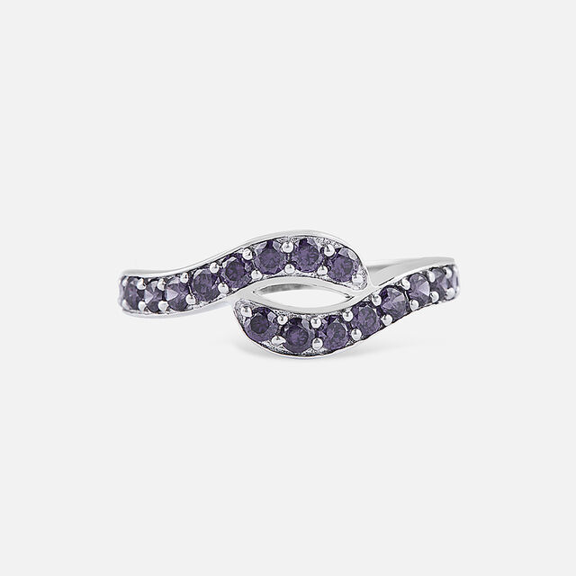 Purple Glow Silver Finger Ring,,hi-res image number null
