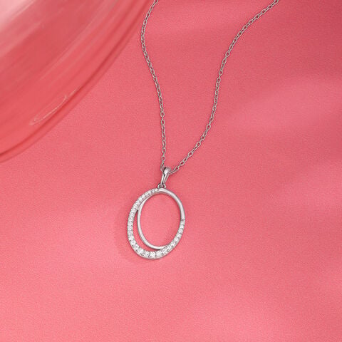 Classic Oval Silver Necklace