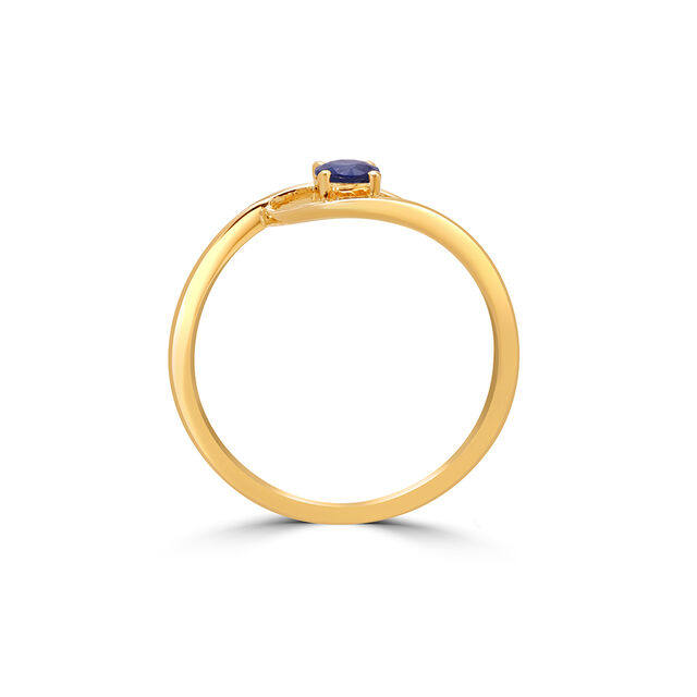 14KT Yellow Gold Evil Eye Finger Ring,,hi-res image number null