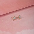 Diamond Gilded Galaxy 14KT Yellow Gold Stud Earrings,,hi-res view 1