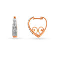 True Love In Diamond 18KT Gold Hoop Earrings,,hi-res view 1